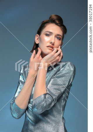 Fashion woman portrait. Beautiful model. Fashion woman portrait. Beautiful model. 38017194