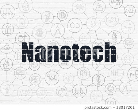 Science concept: Nanotech on wall background Science concept: Nanotech on wall background 38017201