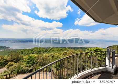 Yunohira天文台 - 俯瞰櫻島鹿兒島市，霧島山脈和Kaimon火山的景觀 -  38020207