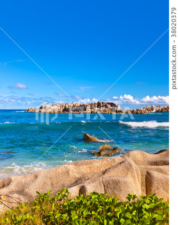 Tropical beach at Seychelles Tropical beach at Seychelles 38020379