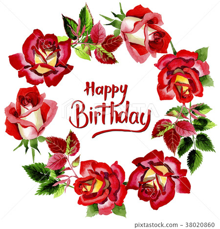 Wildflower two-color dark red rose flower wreath Wildflower two-color dark red rose flower wreath 38020860