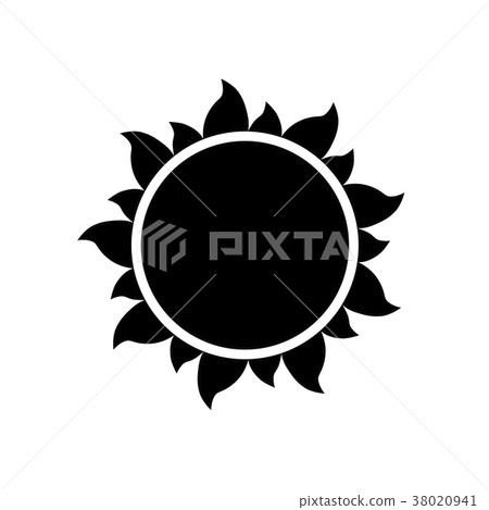 Simple sun vector icon on white background. Simple sun vector icon on white background. 38020941