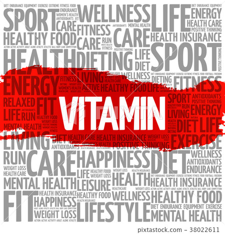 VITAMIN word cloud collage 38022611
