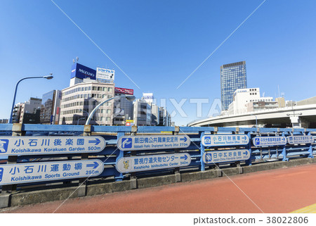 Landscape of Tokyo Iidabashi intersection footbridge Landscape of Tokyo Iidabashi intersection footbridge 38022806