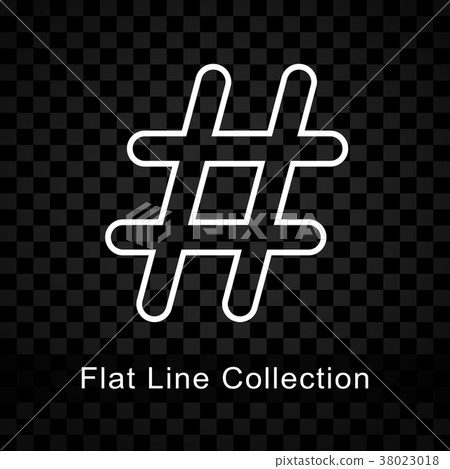 hashtag icon on checkered background 38023018