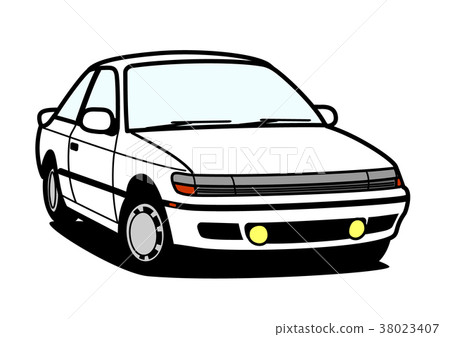 懷鄉國內跑車白色汽車例證 38023407