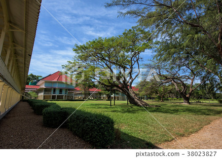 Thai wooden palace in Phetchaburi Thai wooden palace in Phetchaburi 38023827