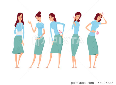 Different kinds of female diseases vector Different kinds of female diseases vector 38026282