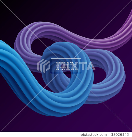 Abstract 3D Colorful Curve Line Background. Vector 38026343