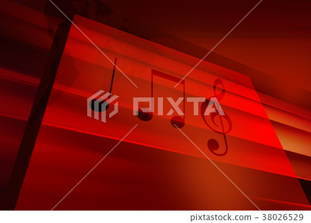 Abstract background with musical notes on red box Abstract background with musical notes on red box 38026529