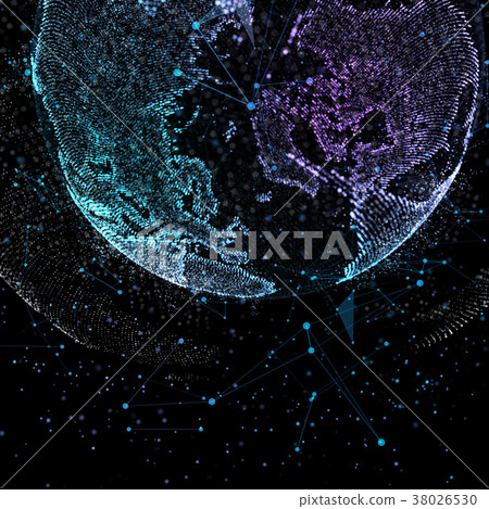 Point, line, surface composed of circular graphics Point, line, surface composed of circular graphics 38026530