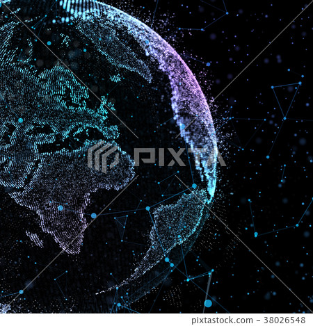 3d illustration of detailed virtual planet Earth 3d illustration of detailed virtual planet Earth 38026548