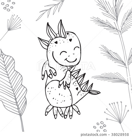 Stylized dinosaur of the middle to late Cretaceous 38028938