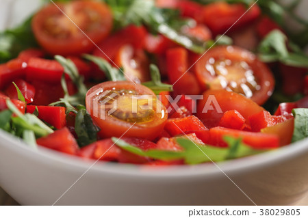 fresh salad with cherry tomatoes and arugula fresh salad with cherry tomatoes and arugula 38029805