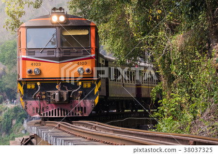 Train on Death Railway over the River Kwai Train on Death Railway over the River Kwai 38037325