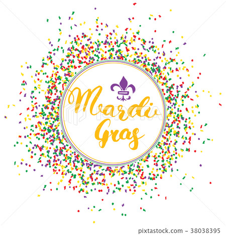 Mardi Gras Calligraphic Lettering. Vector  38038395