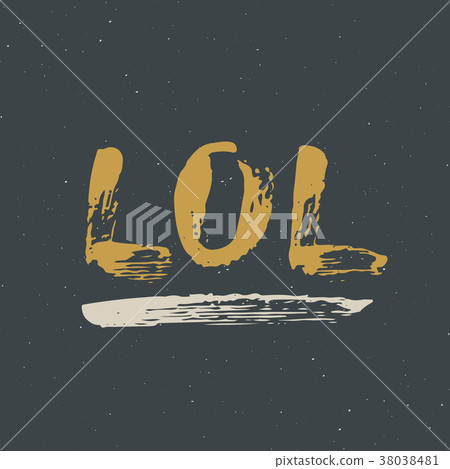 Lol Expressive Lettering LOL lettering handwritten sign, Hand drawn Vector - Stock Illustration ...