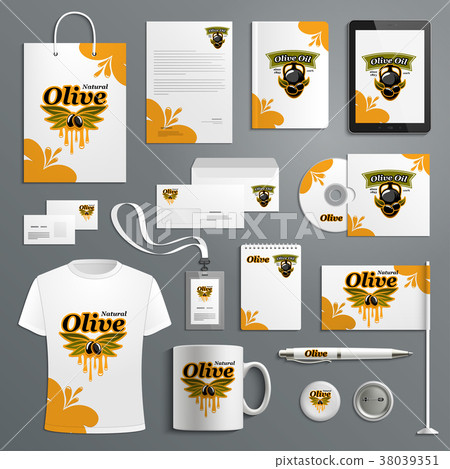 Corporate identity template for olive farm product Corporate identity template for olive farm product 38039351