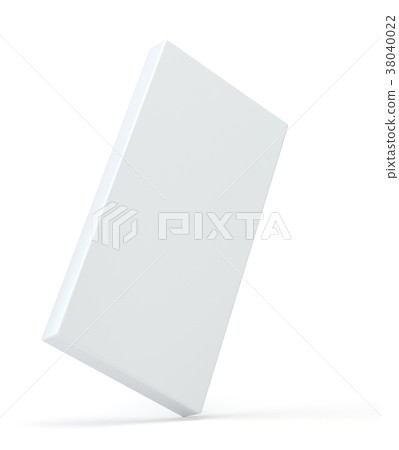 White package blank box from top front side angle 38040022