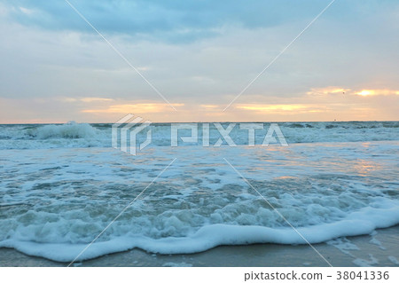 Beach and tropical sea on morning and sunrise. Beach and tropical sea on morning and sunrise. 38041336