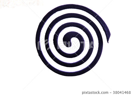 Mosquito coils on a white background. 38041468