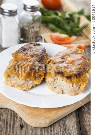 Lazy cabbage rolls on a table. 38041614