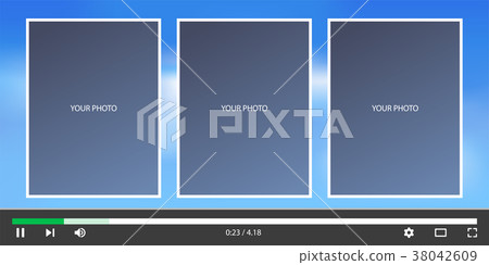 Collage of photo frames vector illustration Collage of photo frames vector illustration 38042609