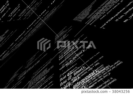 Digital code matrix background. 3D illustration 38043256
