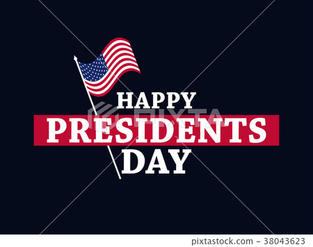 Happy Presidents Day. Festive greeting card 38043623