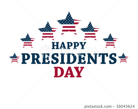 Happy Presidents Day. Festive greeting card 38043624