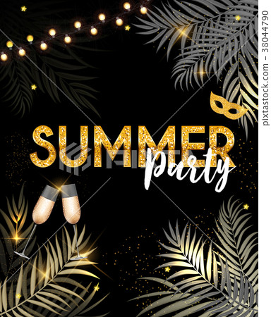 Summer Party Poster Background Vector Stock Illustration