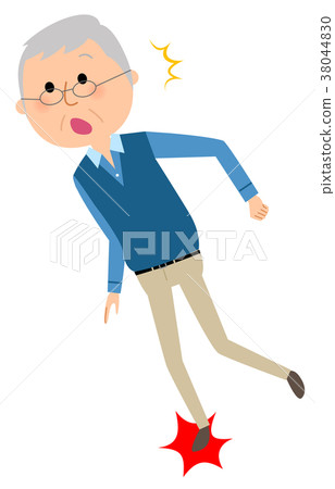 Senior man stumble 38044830