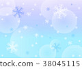 Snow crystal background material 38045115