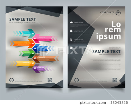 Brochure Template geometric black color scheme 38045826
