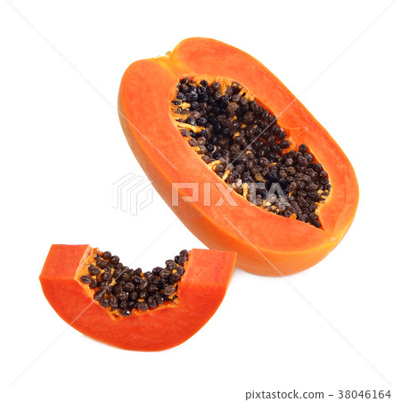 papaya on white background papaya on white background 38046164