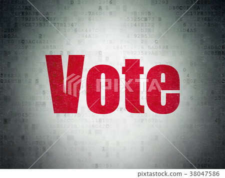 Political concept: Vote on Digital Data Paper Political concept: Vote on Digital Data Paper 38047586