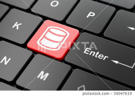 Software concept: Database on computer keyboard 38047619