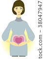 Pregnant woman image illustration 2 38047947