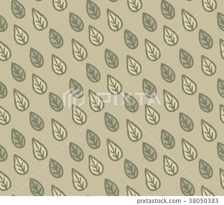 Floral leaves tiled pattern Ornamental background 38050383