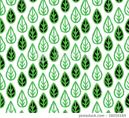 Floral leaves tiled pattern Ornamental background Floral leaves tiled pattern Ornamental background 38050384