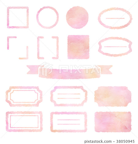 Watercolor style frame set (pink) Watercolor style frame set (pink) 38050945