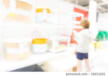 Abstract blurred furniture store interior 38051091