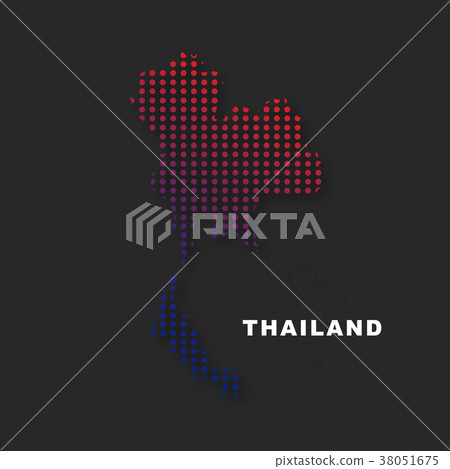 Map of Thailand Polkadot Pattern Background 38051675