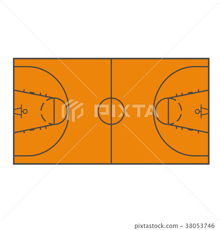 Basketball field layout - playing field scheme Basketball field layout - playing field scheme 38053746
