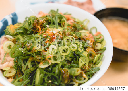 燒肉,牛肉,肉片,丼飯,Pork, beef, meat, rice, Donburimono 38054257