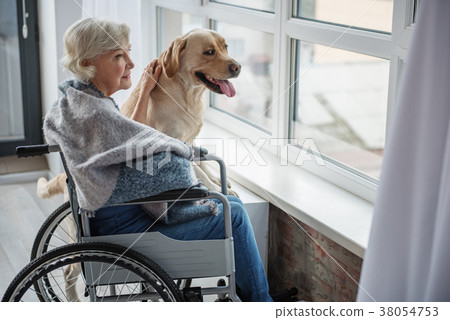 Tranquil disabled mature female enjoying time with Tranquil disabled mature female enjoying time with 38054753
