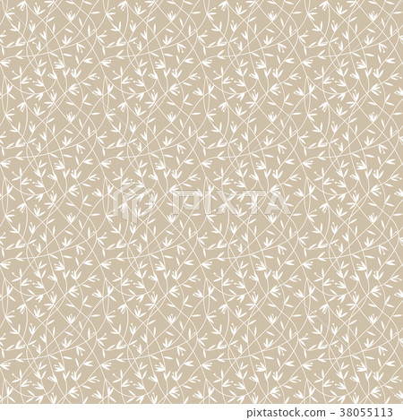 Seamless abstract floral pattern. Vector beige  38055113