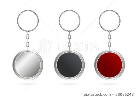 Creative vector illustration of metal keychains Creative vector illustration of metal keychains 38056248