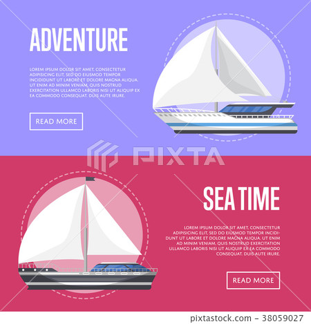 Nautical tourism flyers with sailboats Nautical tourism flyers with sailboats 38059027