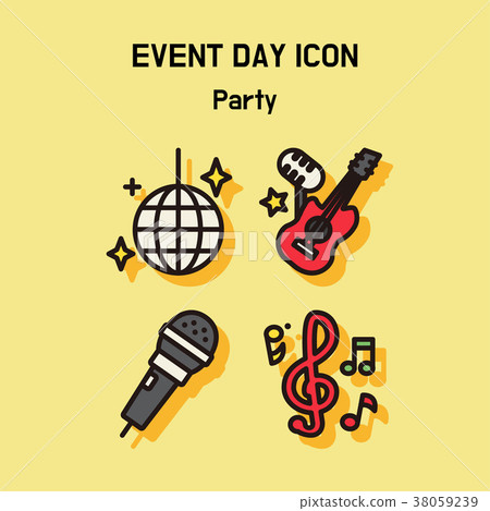 Event day icon set. Express all kinds of event as character icon set. 030 38059239